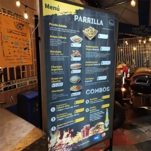 Aviso Caja de Luz Comidas Rápidas