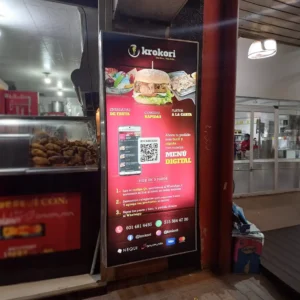 Aviso Caja de Luz para Restaurante