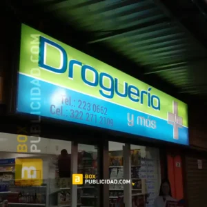 Aviso Luminoso para Droguería