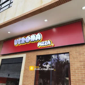 Aviso Caja de Luz con Letras 3D