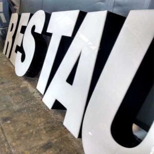 Letras en Acrilico 3D para restaurante