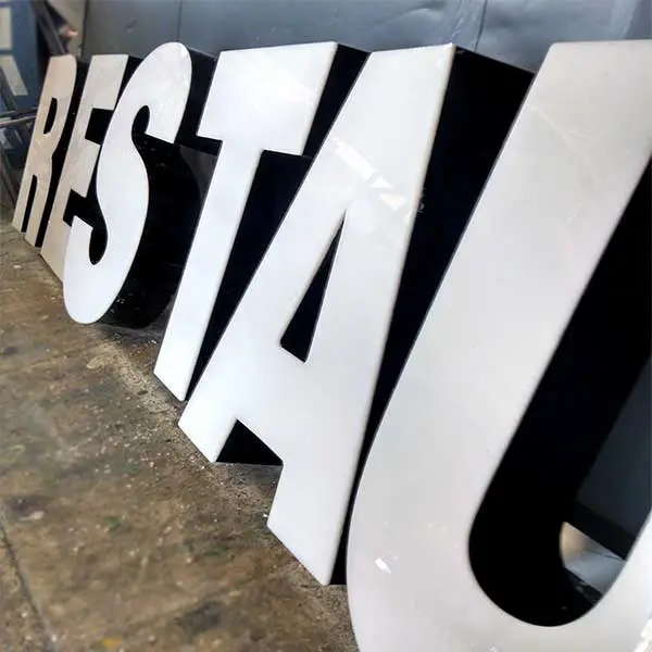 Letras en Acrilico 3D para restaurante