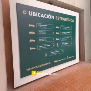 Aviso tipo Bastidor Metalico