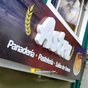 Letrero tipo Bastidor con logo en 3D