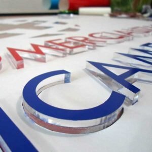 letras en acrilico cristal Avisos para negocios en Bogota